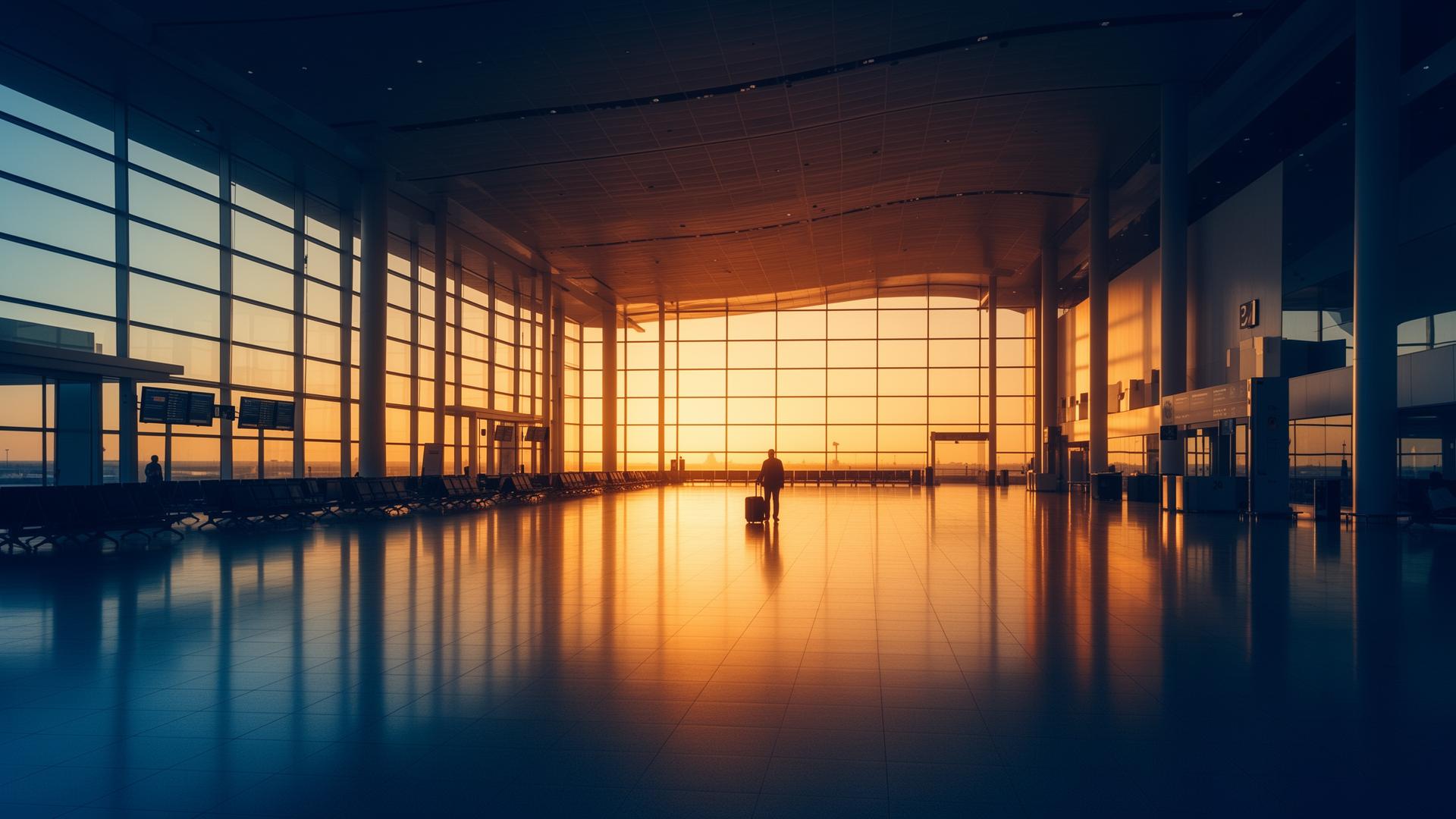 Aéroport · Lever de soleil